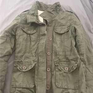 Bluenotes Utility Green Jacket With Sherpa Inside